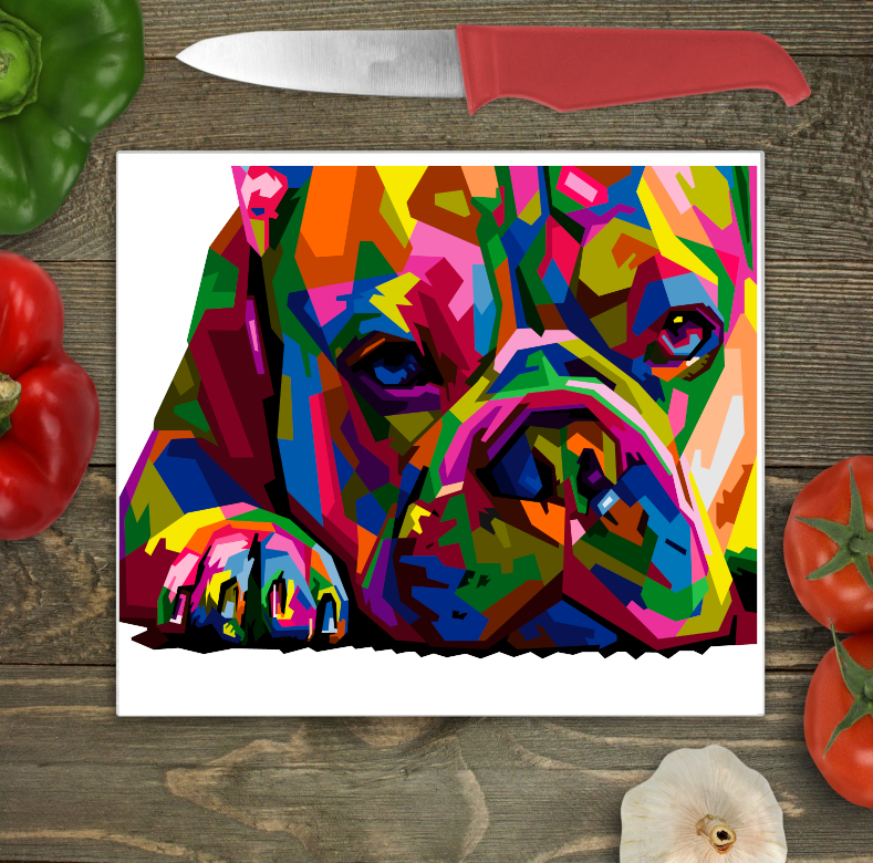 Bulldog Glass Chopping Board, Bulldog Glass Chopping Board